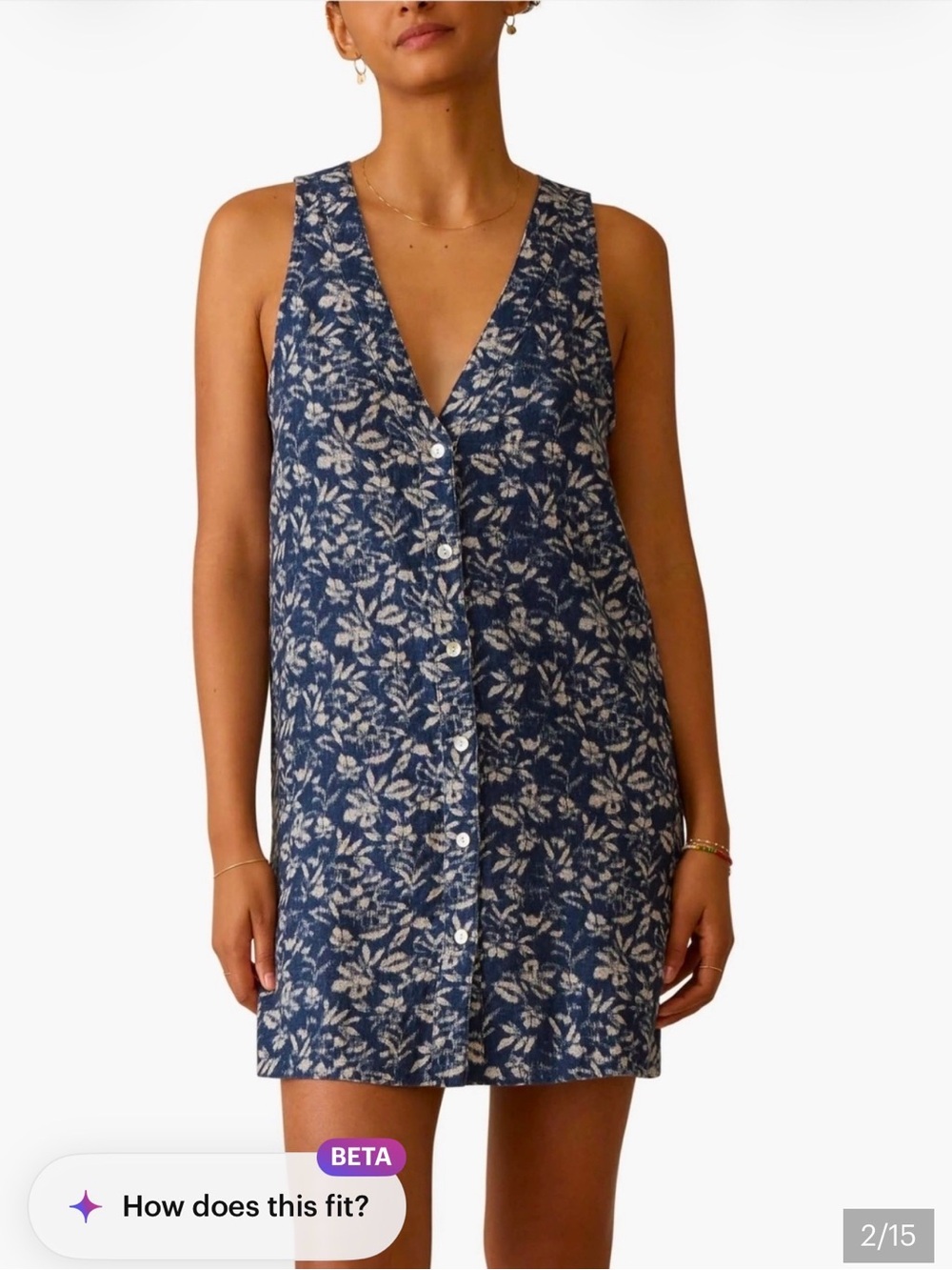 Faherty Alston dress Juniper Ikat floral size XS